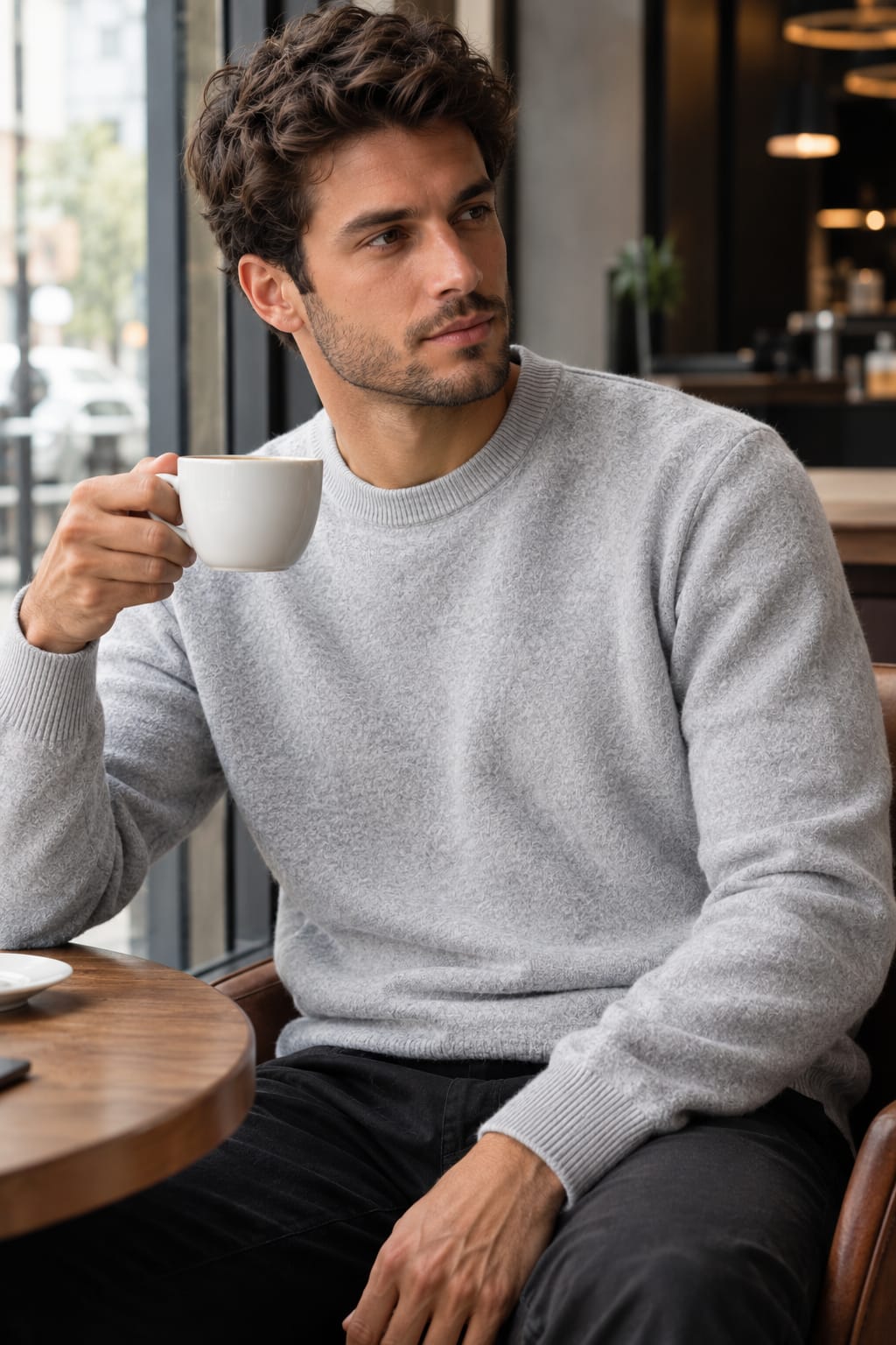 Premium O-Neck Knit Sweater