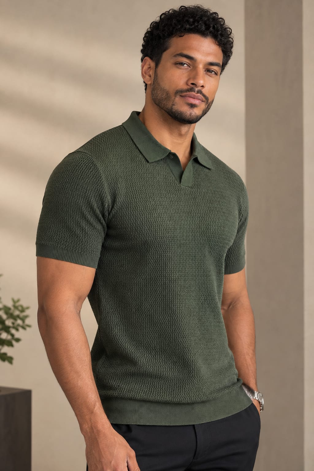 Knitted Business Polo Shirt