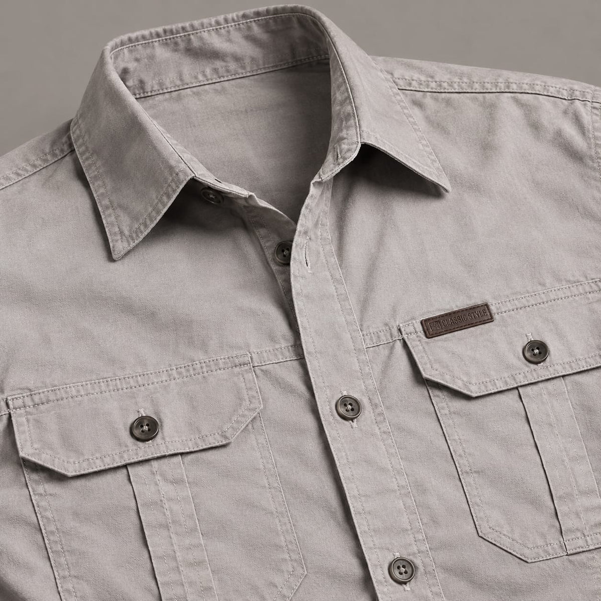 Men's Cotton Military Overshirt