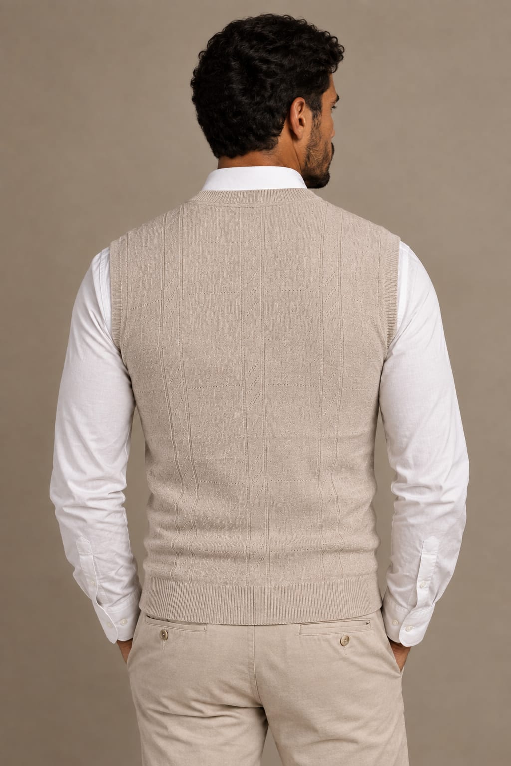 Men's V-Neck Knitted Vest