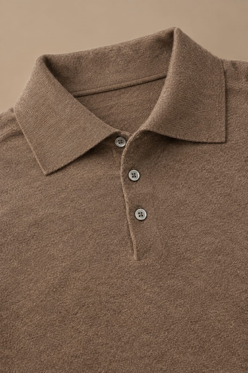 Men's 100% Wool Polo Sweater