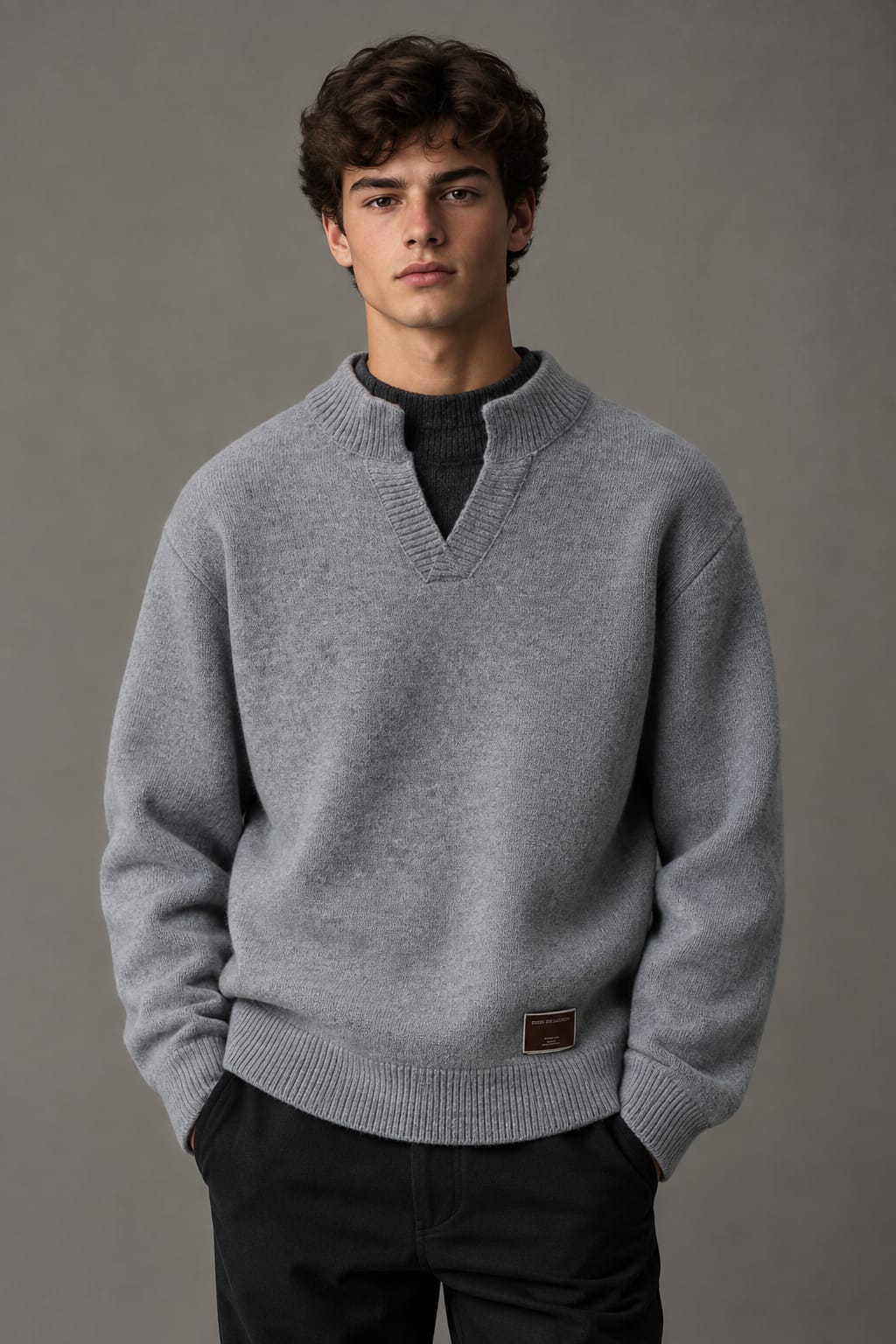 Men's V-Neck Knit Pullover