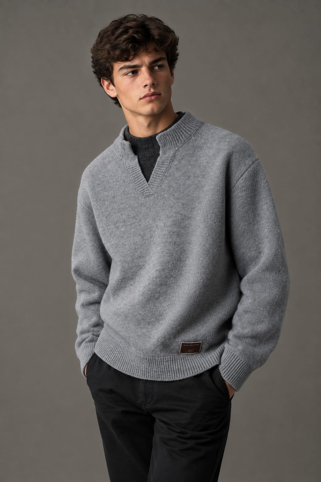 Men's V-Neck Knit Pullover